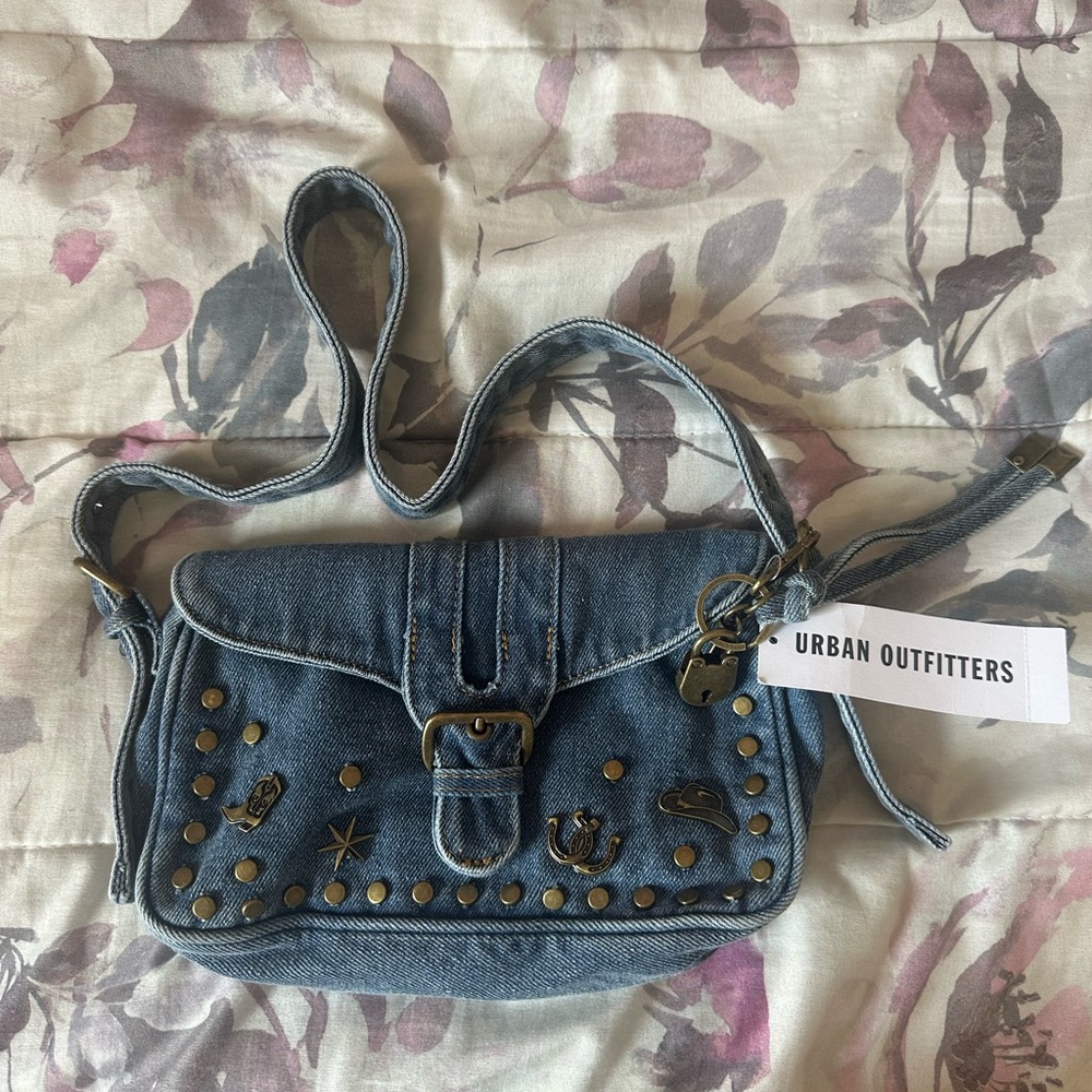 Urban Outfitters Blue Denim Crossbody Bag